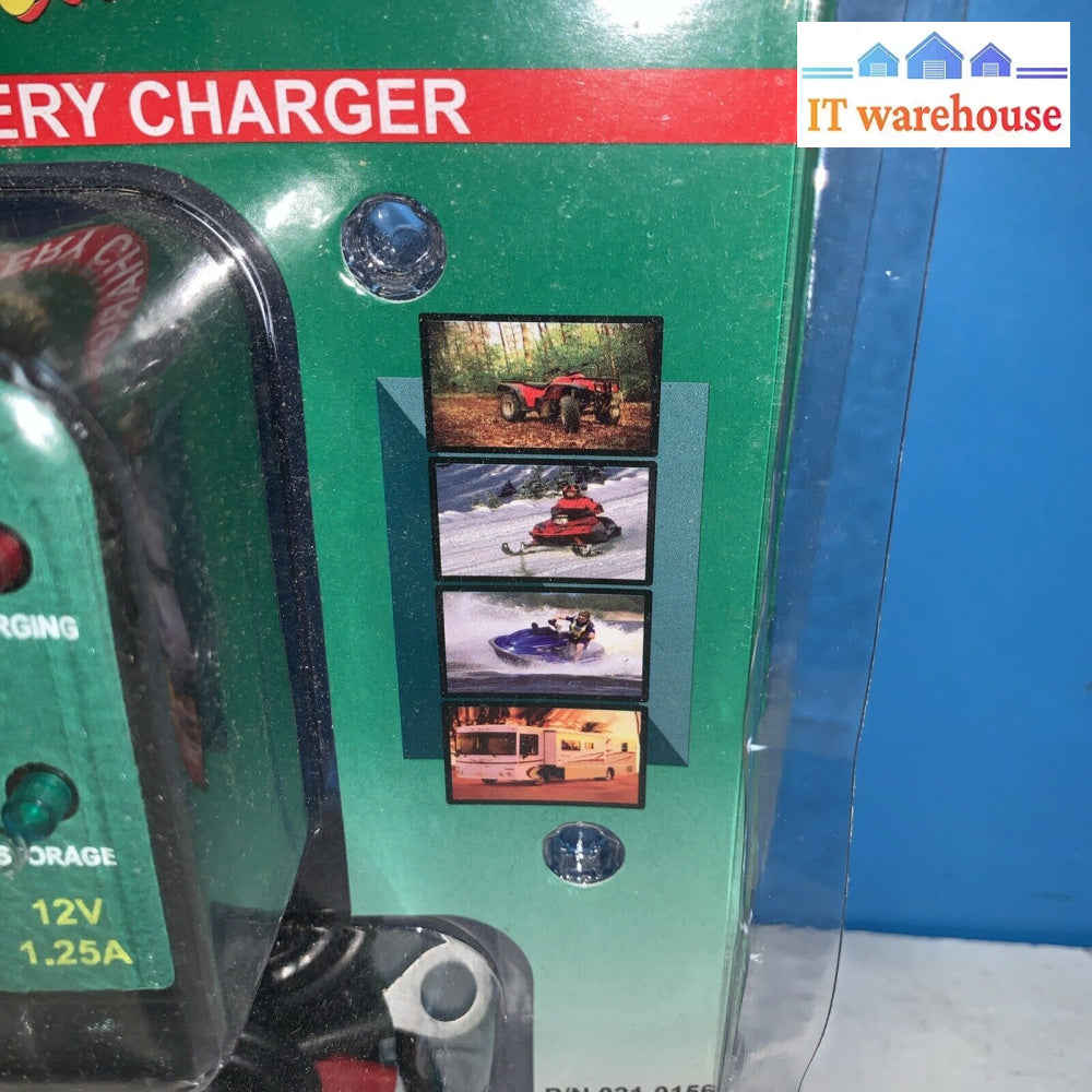 Battery Charger And Maintainer 12V 1.25 Amp Powersport Automatic Float