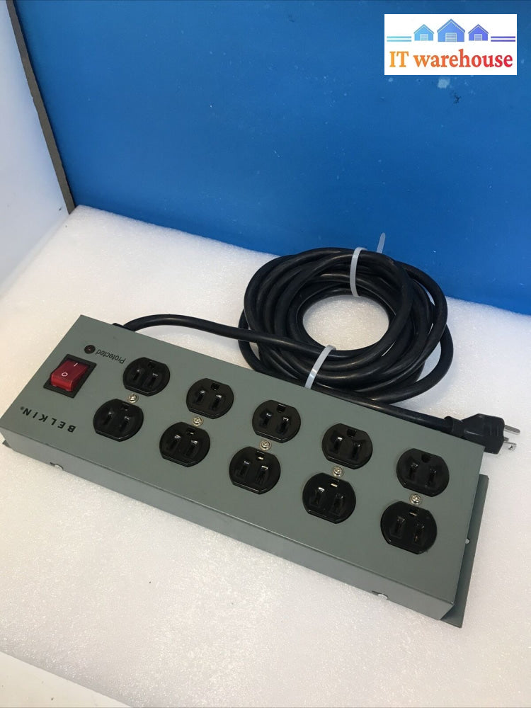 Belkin 10-Outlet Metal Power Strip Surge Protector 15Ft Cord