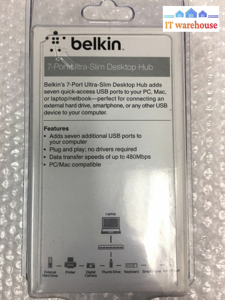 + BELKIN 7-Port Ultra-Slim Desktop Hub