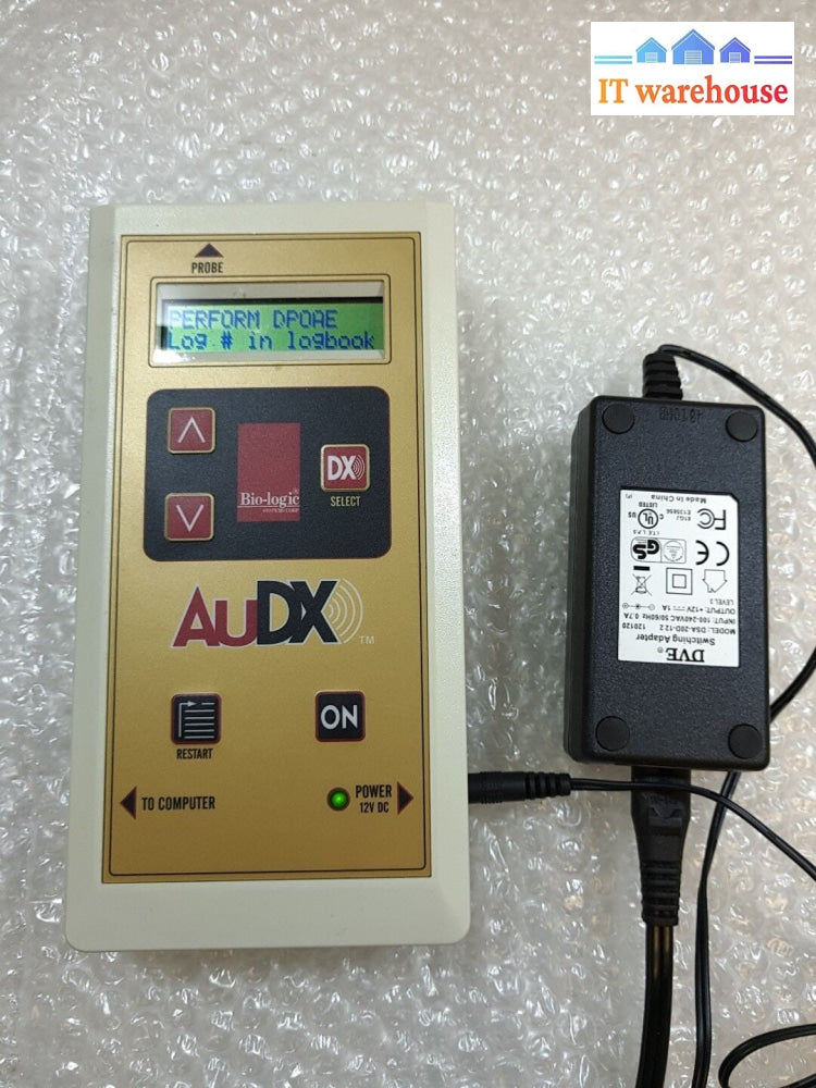 BIO-LOGIC NATUS HEARING SCREENING MODEL AUDX & AC adapter