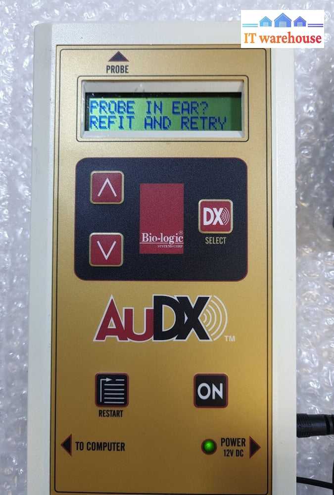 BIO-LOGIC NATUS HEARING SCREENING MODEL AUDX & AC adapter