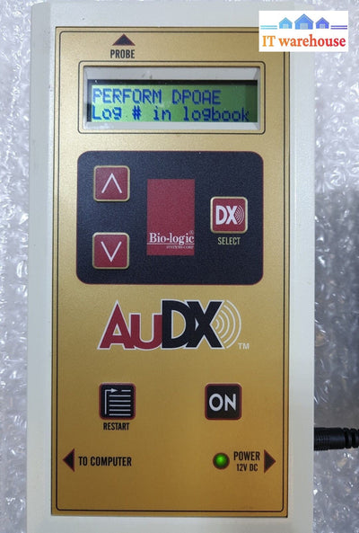 BIO-LOGIC NATUS HEARING SCREENING MODEL AUDX & AC adapter