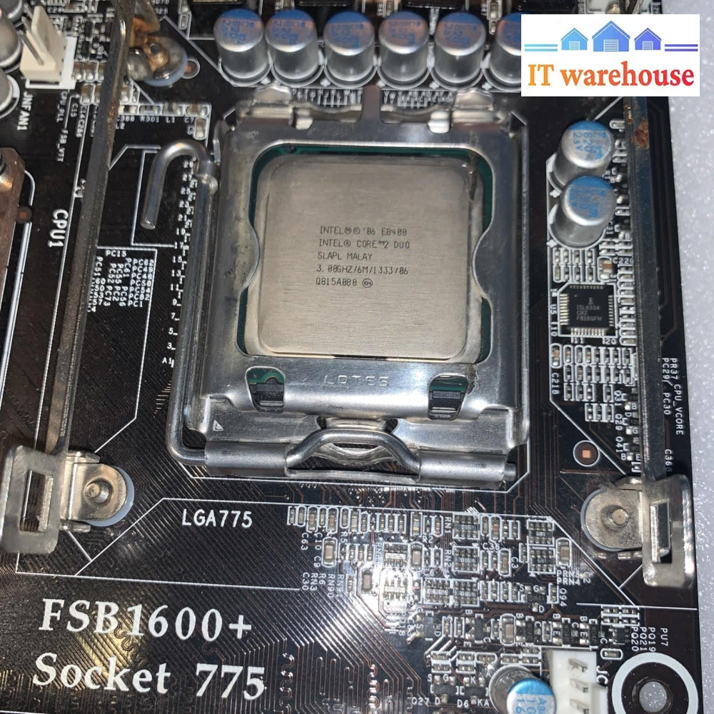 BIOSTAR TPower I45 LGA 775 ATX Motherboard w/ 4GB DDR2 RAM + E8400 CPU
