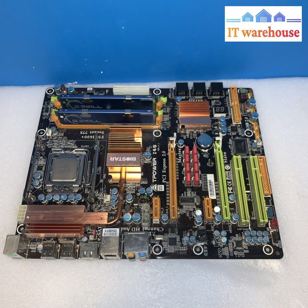 BIOSTAR TPower I45 LGA 775 ATX Motherboard w/ 4GB DDR2 RAM + E8400 CPU