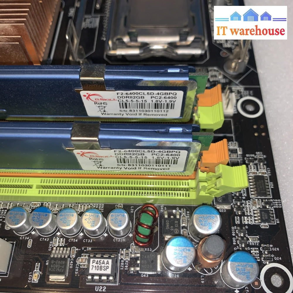BIOSTAR TPower I45 LGA 775 ATX Motherboard w/ 4GB DDR2 RAM + E8400 CPU