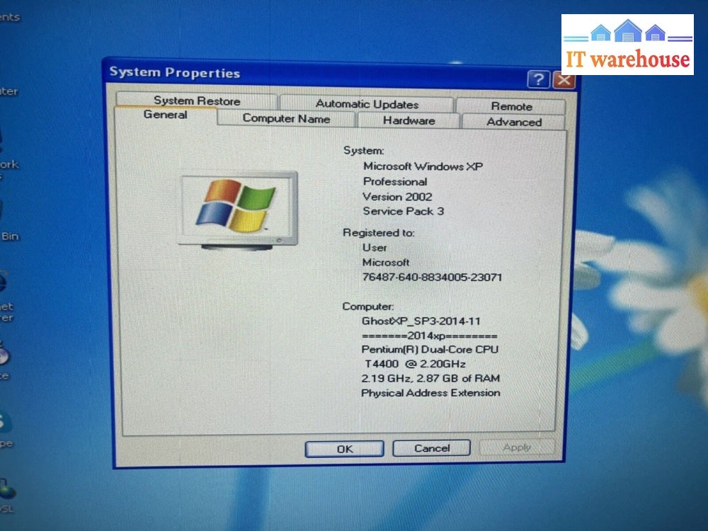 Black Mini Pc De45-Hg Intel T4400 3Gb Ram 160Gb Win Xp (Hdmi)~