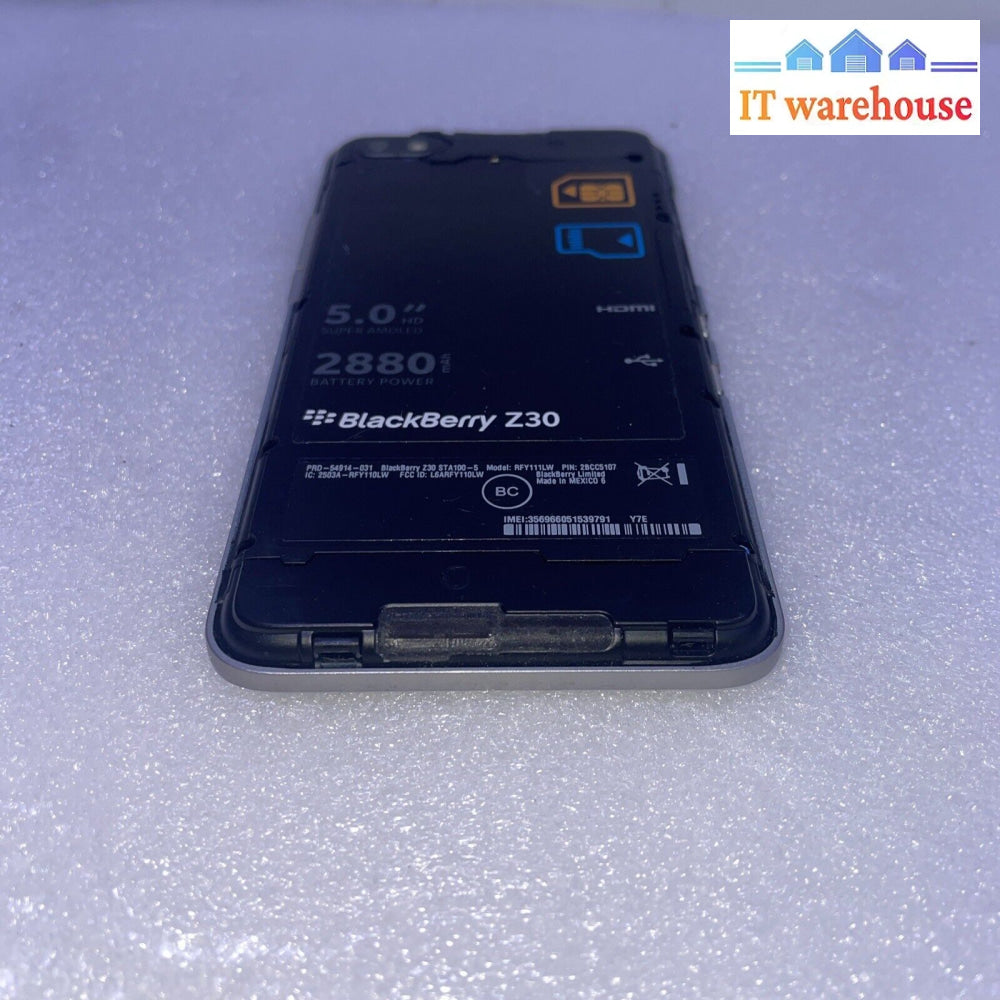 Blackberry Z30 Sta100-5 16Gb Black Smartphone (Carrier: Rogers & Fido)