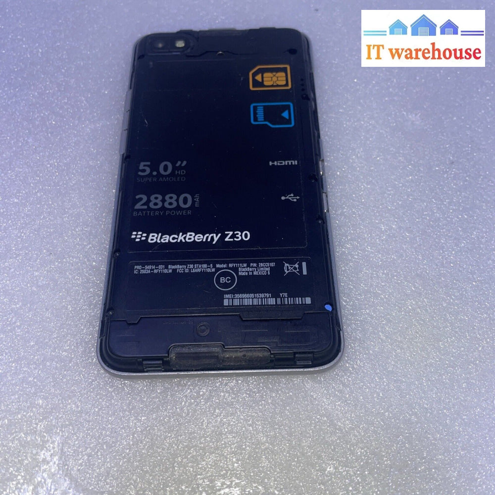 Blackberry Z30 Sta100-5 16Gb Black Smartphone (Carrier: Rogers & Fido)