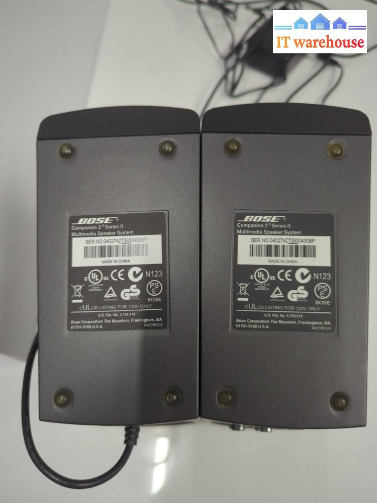 Bose Companion 2 Series II Multimedia Speakers Tested Working -