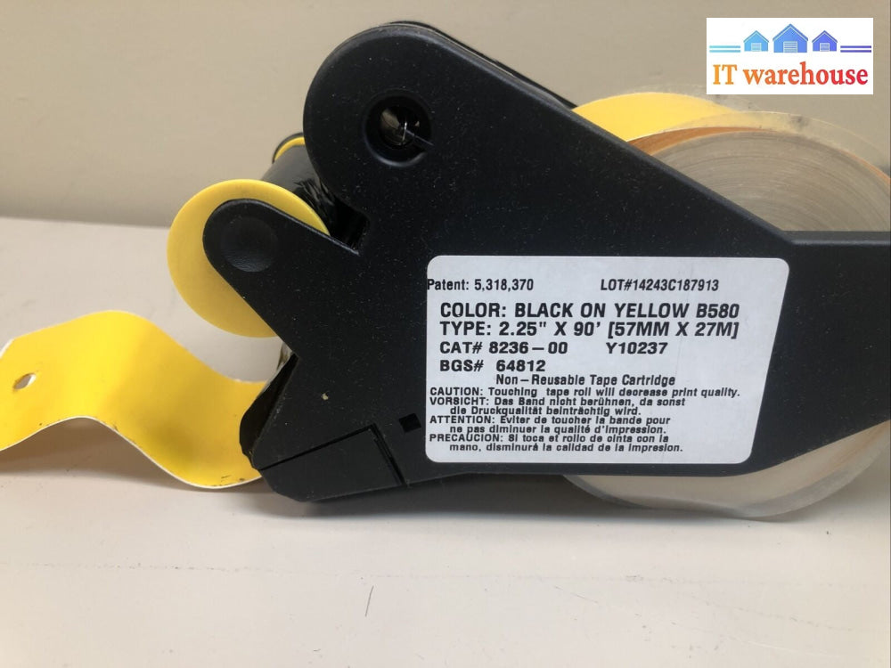 $ Brady Y10237 Labelizer 64812 Label Cartridge 2.25" X 90' ( yellow )