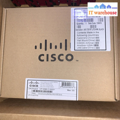Brand New Sealed Cisco CP-WMK-C-6900 Charcoal Locking Wall Mount Kit
