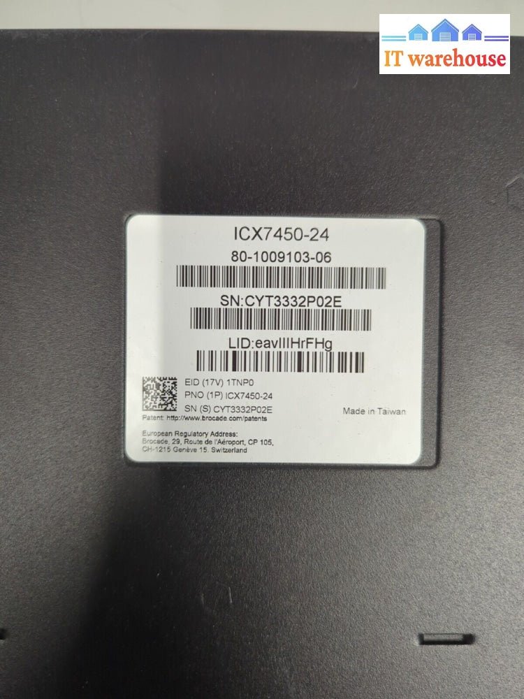 Brocade ICX7450-24  24-Port  Switch Tested -