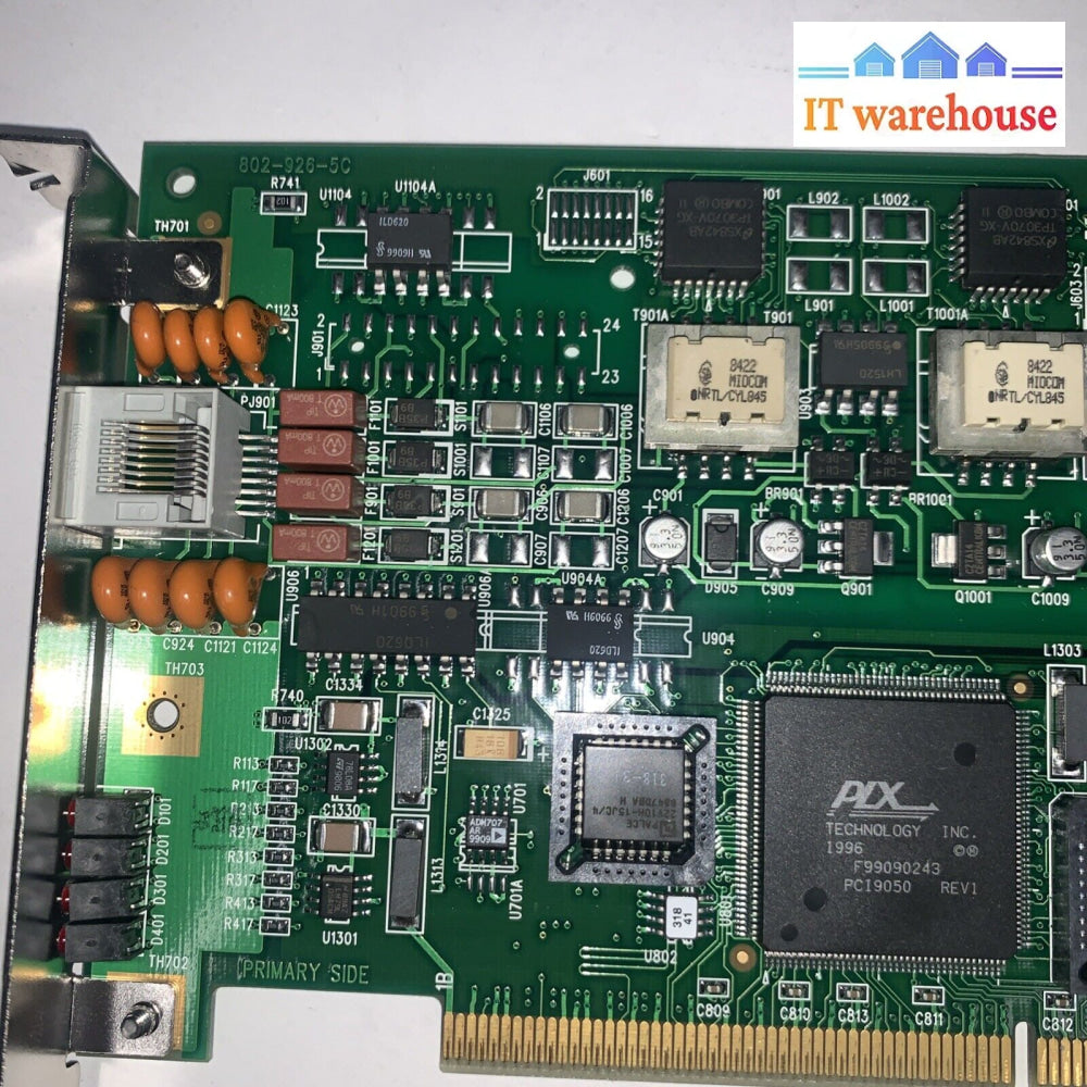 BROOKTROUT TECHNOLOGIES 802-926-5C 02F TR114 + P4L ANALOG FAX BOARD TESTED