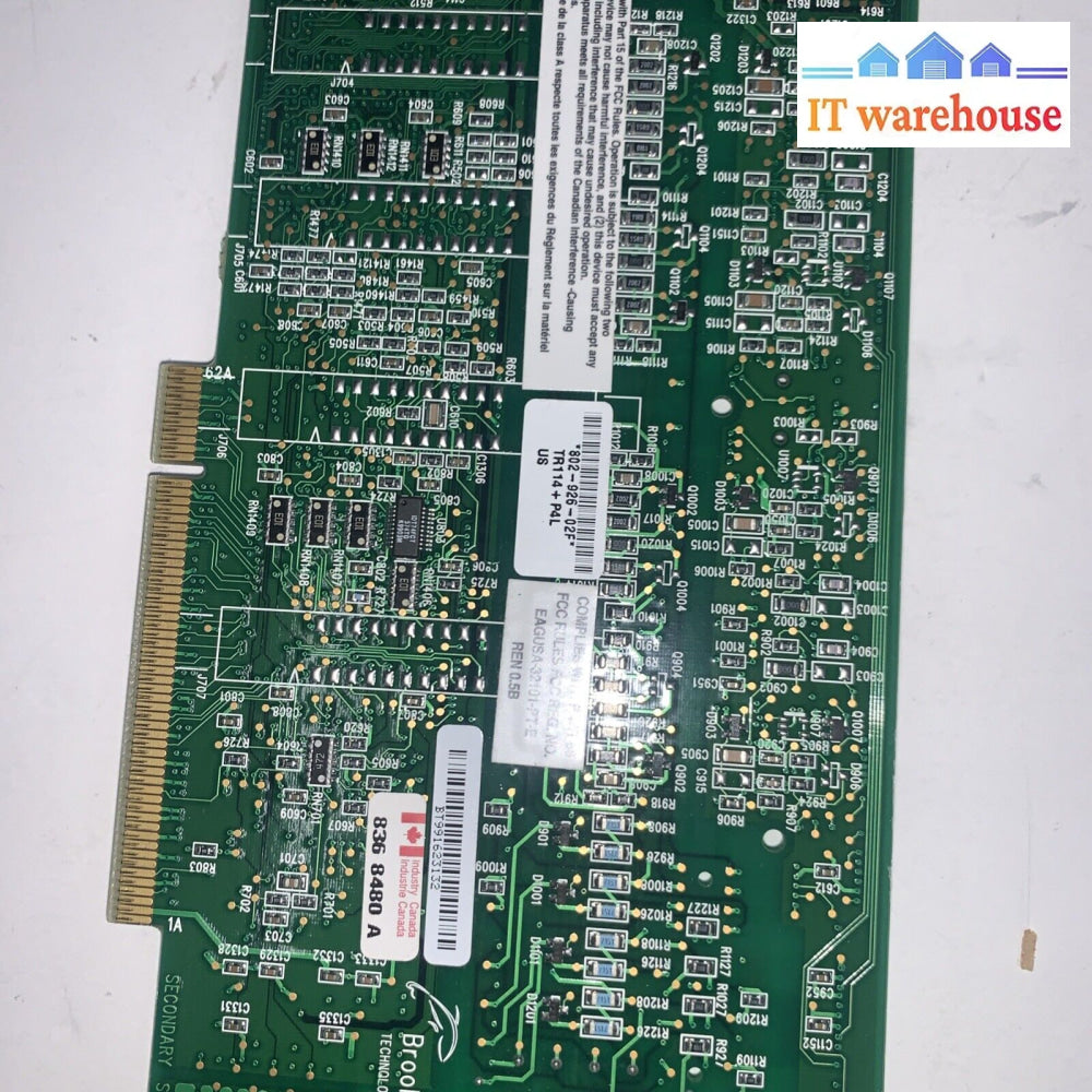 BROOKTROUT TECHNOLOGIES 802-926-5C 02F TR114 + P4L ANALOG FAX BOARD TESTED