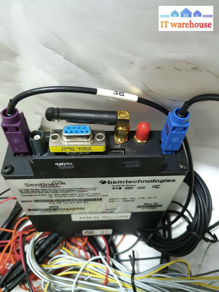 - BSM Wireless Sentinel 7000 Series SFM7000 GPS Fleet Tracking Module w/Cables