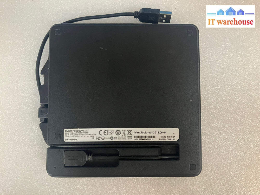 ~ Buffalo DVSM-PC58U2V 8x Ultra-Slim Portable DVD Writer Burner DVD±RW