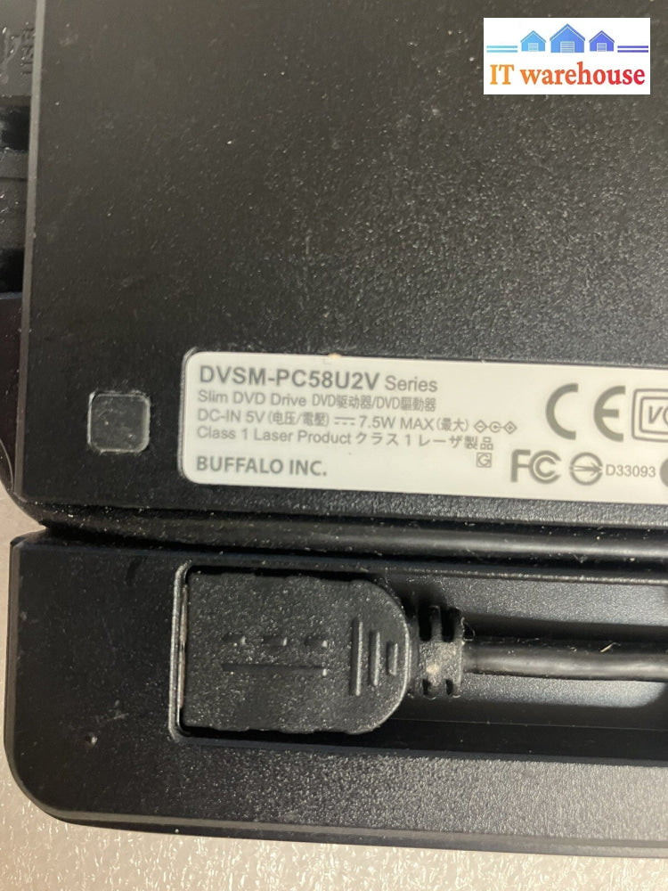 ~ Buffalo DVSM-PC58U2V 8x Ultra-Slim Portable DVD Writer Burner DVD±RW