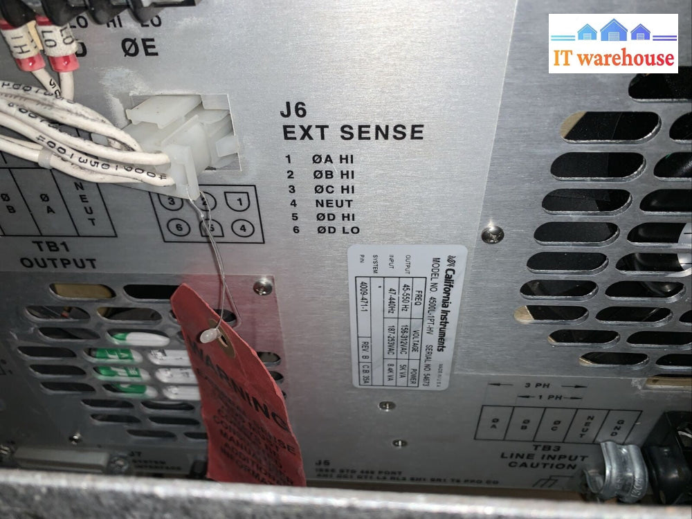 California Instruments 4500L-1PT-HV AC Power Supply Single Phase 5000VA 45-550Hz