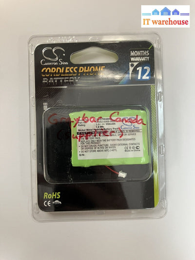 ~ Cameron Sino CS-DTW480CL 3.6V 550mAh NI-MH REPLACEMENT BATTERY FOR CROFONE