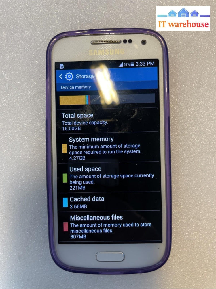 Cell Phone Galaxy S4  mini  SGH-I257M  16G TESTED  +