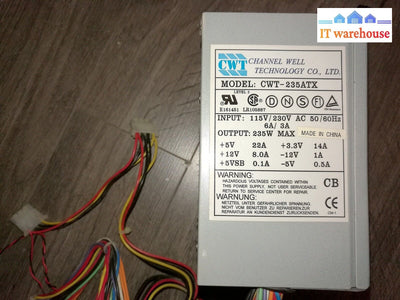 + Channel Well Cwt-235Atx 235W Atx Computer Power Supply