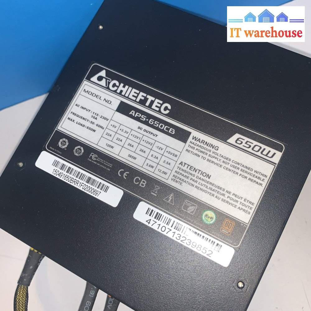 CHIEFTEC A-135 Series APS-650CB 650W Power Supply (4+4 CPU, 6+2 PCI-E)