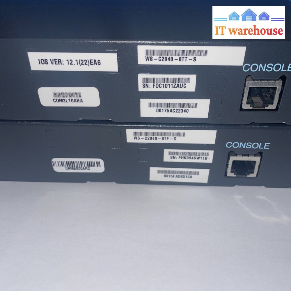 Cisco 2940 Series 8 Port Network Switch WS-C2940-8TF-S & WS-C2940-8TT-S