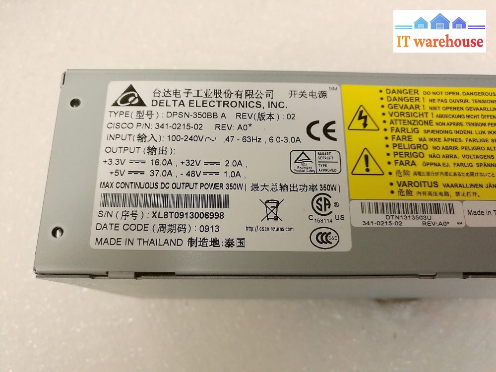 +Cisco CTS-CODEC-SEC CTS-CODEC-SEC-PRI-G2 POWER SUPPLY DPSN-350BB A 341-0215-02