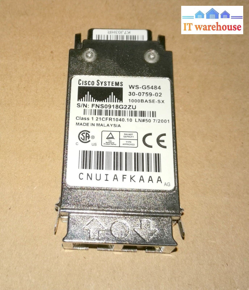 + Cisco Genuine OEM WS-G5484 30-0759-02 1000BASE-SX GBIC Module @@@