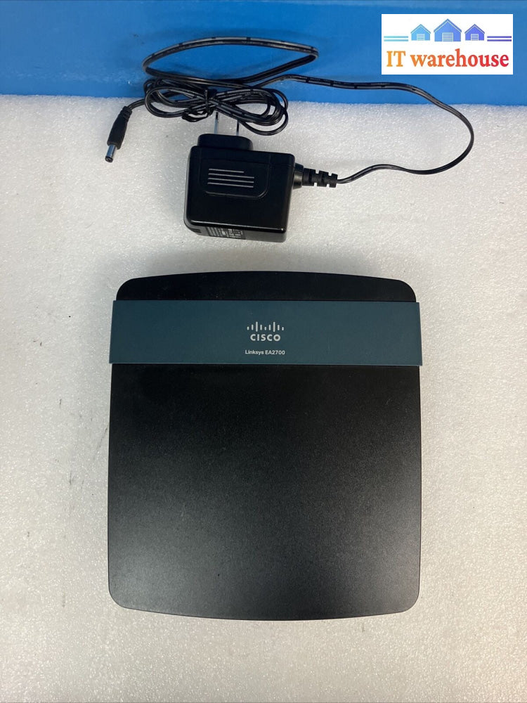 Cisco Linksys EA2700 Dual Band 4-Port Gigabit Wireless Router With Adapter ~