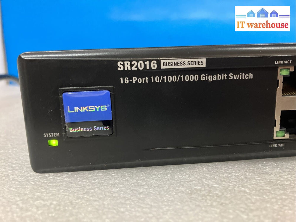 Cisco Linksys SR2016 Ver2.2 16-Port 10/100/1000 Gigabit Ethernet Switch ~