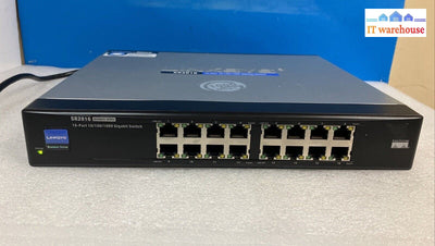 Cisco Linksys SR2016 Ver2.2 16-Port 10/100/1000 Gigabit Ethernet Switch ~