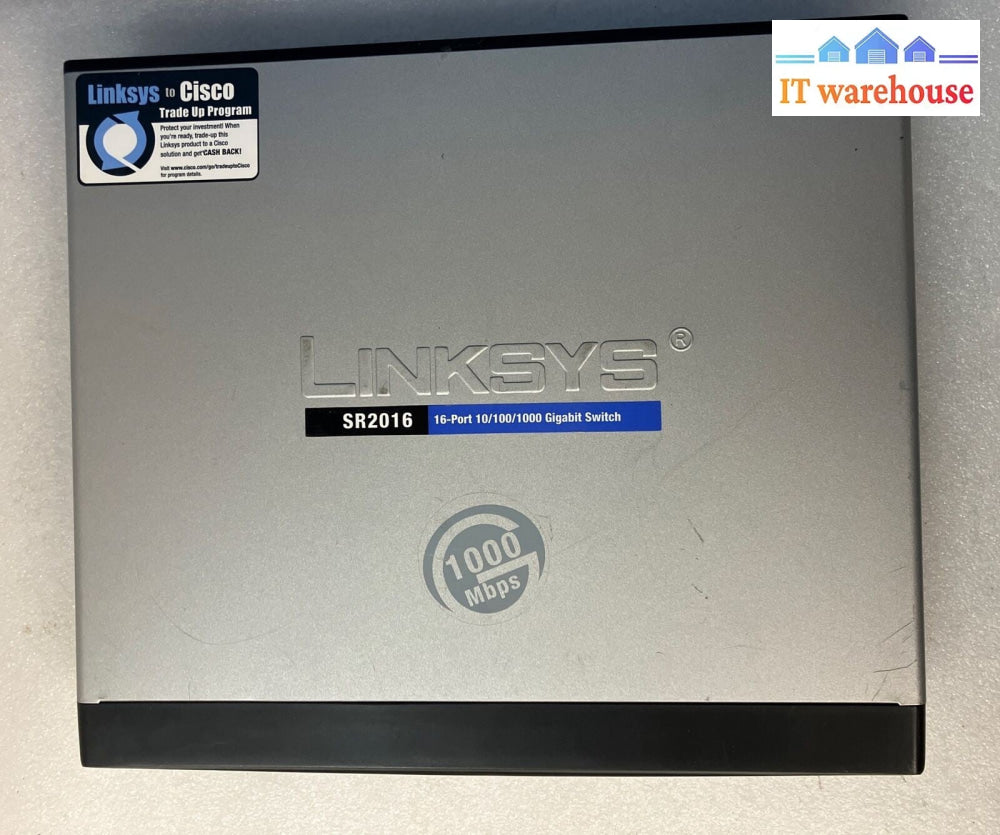 Cisco Linksys SR2016 Ver2.2 16-Port 10/100/1000 Gigabit Ethernet Switch ~