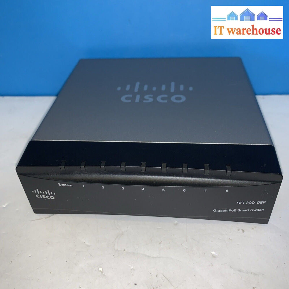 Cisco SG200-08 8-port Gigabit Smart Switch (no Ac Adapter)