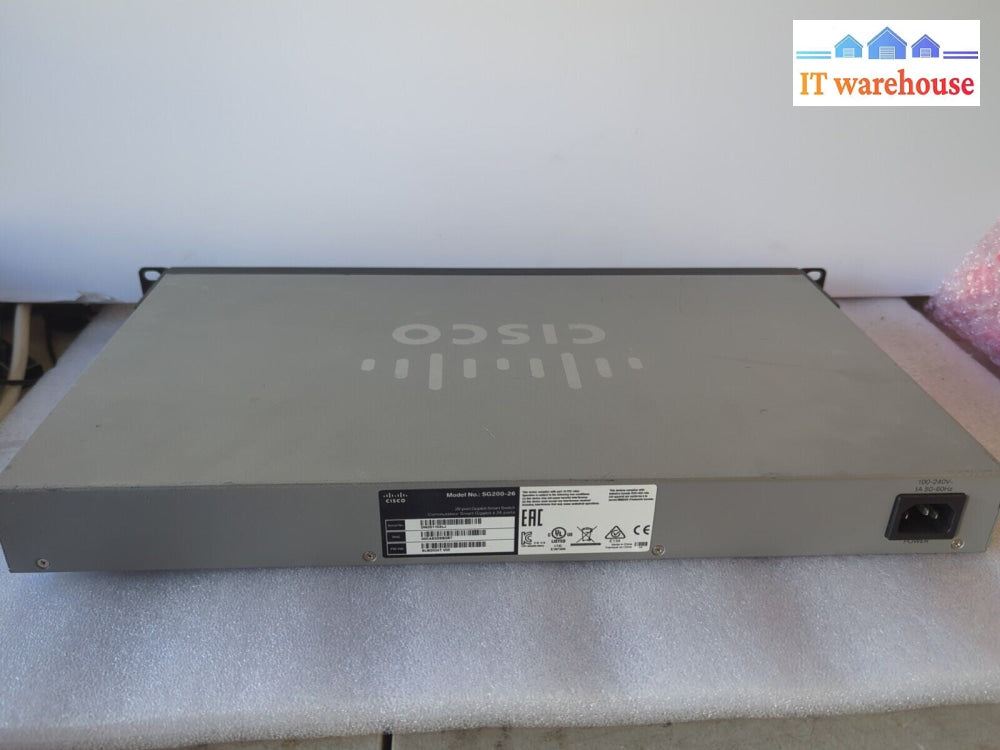 Cisco SG200-26 26-Port Gigabit Ethernet Switch With Ear Mount - Tested