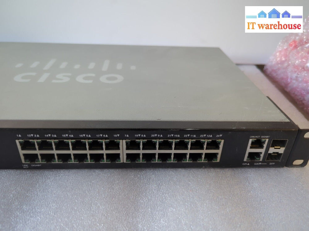Cisco SG200-26 26-Port Gigabit Ethernet Switch With Ear Mount - Tested