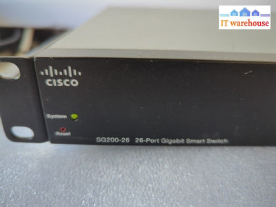 Cisco SG200-26 26-Port Gigabit Ethernet Switch With Ear Mount - Tested