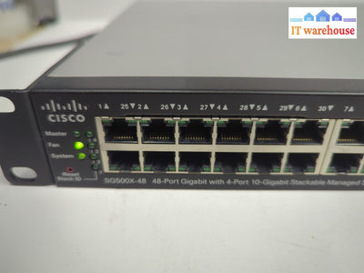 CISCO SG500X-48 48-Port Gigabit 4-port 10G Stackable Managed Network Switch