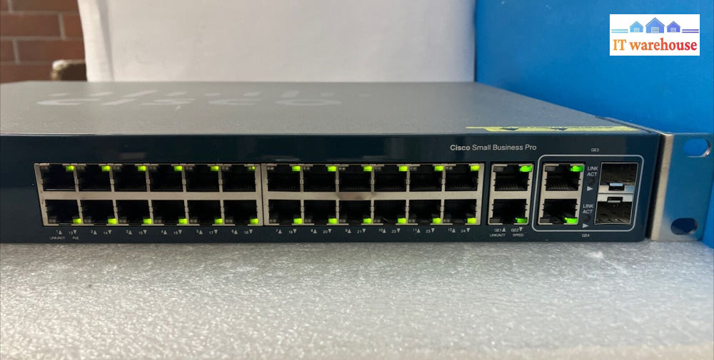 Cisco Small Business Pro Esw-520-24P-K9 24 Poe Ports 10/100 Ethernet Switch ~