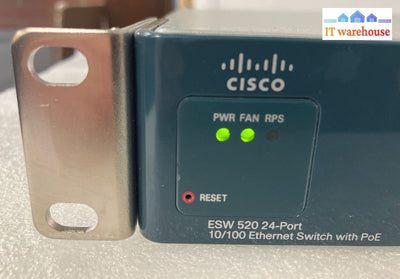 Cisco Small Business Pro Esw-520-24P-K9 24 Poe Ports 10/100 Ethernet Switch ~