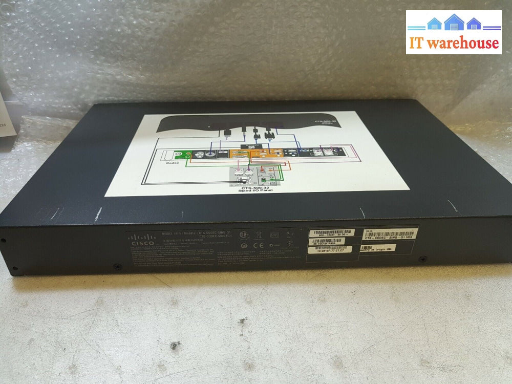 - CISCO TANDBERG CTS-CODEC-SING-G1 TELEPRESENCE SINGLE SCREEN CODEC (NO ADAPTER)
