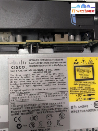 Cisco UCS-C220-M3 2.5" SFF SERVER  2x E5-2609 CPU /32GB/ Dual PSU (NO CADDY) -