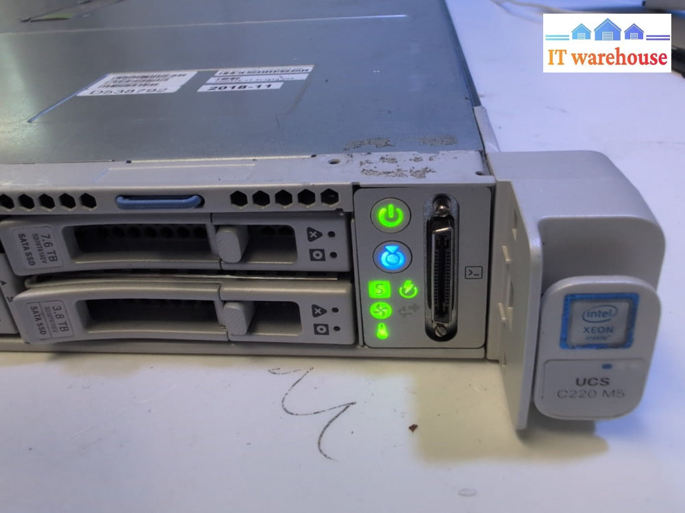 Cisco UCS-C220-M5 1U Server  2x XEON Gold 6130 CPU/8GB RAM/10x 2.5" Bay/2x PSU -