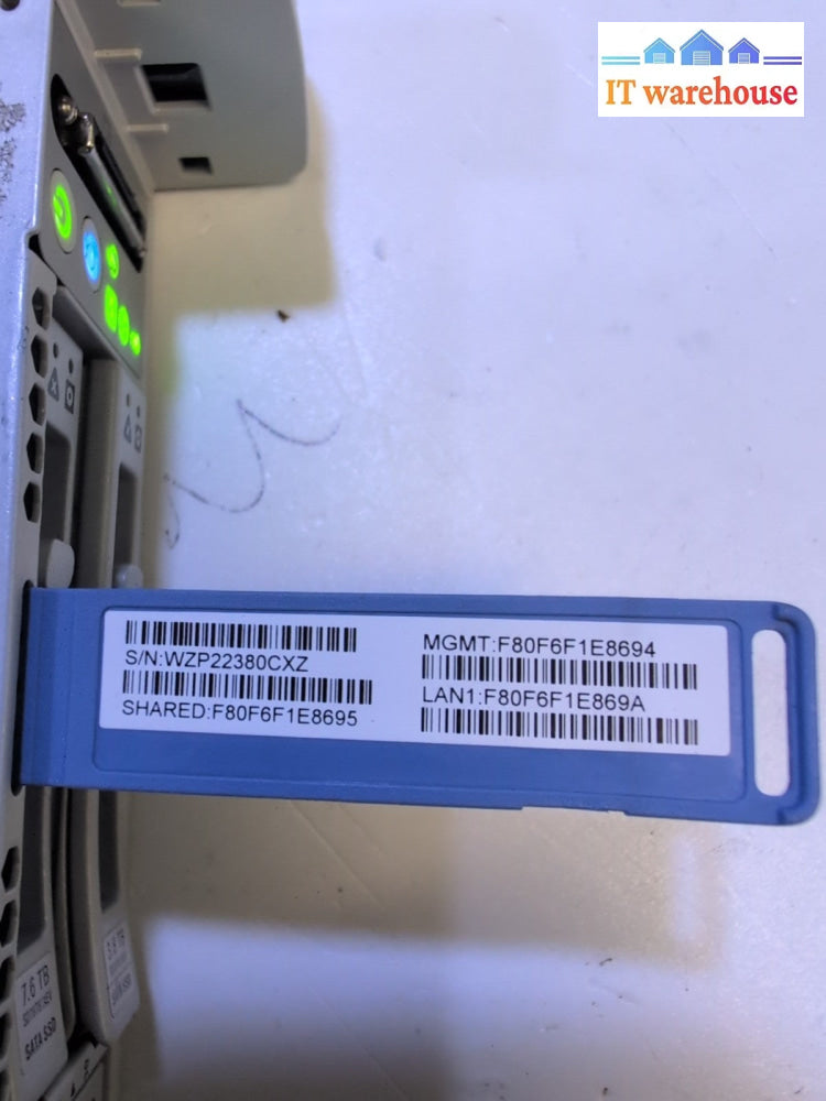 Cisco UCS-C220-M5 1U Server  2x XEON Gold 6130 CPU/8GB RAM/10x 2.5" Bay/2x PSU -