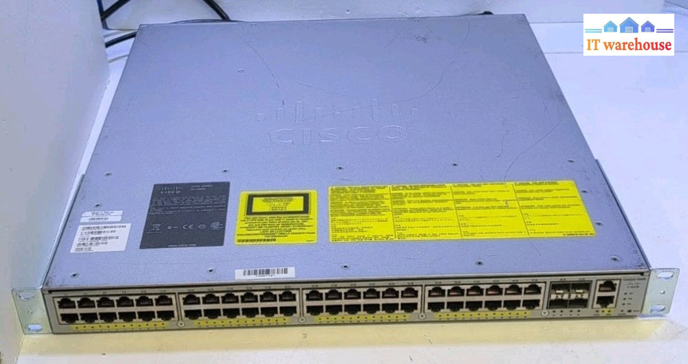 CISCO WS-C4948E 48-Port Gigabit Switch 4x10GbE SFP+ Ports 2x PSU Tested -