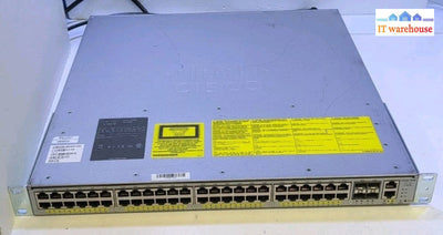 CISCO WS-C4948E 48-Port Gigabit Switch 4x10GbE SFP+ Ports 2x PSU Tested -