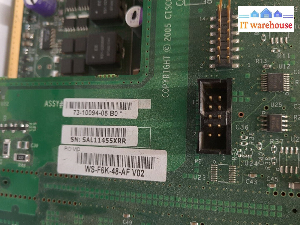 -Cisco Ws-X6548-Ge-45Af 48-Port Poe Gigabit Ethernet Module W/ Ws-F6K-48-Af @@@