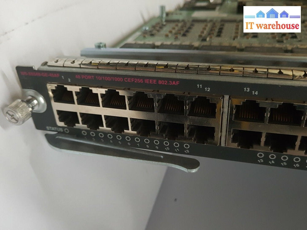 -Cisco Ws-X6548-Ge-45Af 48-Port Poe Gigabit Ethernet Module W/ Ws-F6K-48-Af @@@