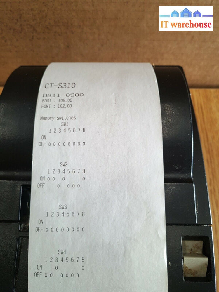 - Citizen CT-S310A Thermal POS  Printer (USB Port, NO Card) W/ AC Adapter Tested