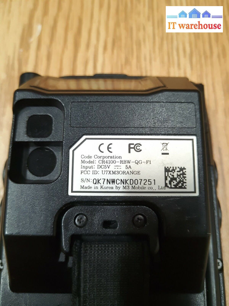 - CODE CORPORATION CR4100-RBW-QC-F1 BARCODE SCANNER WINDOWS PHONE (NO CHARGER)